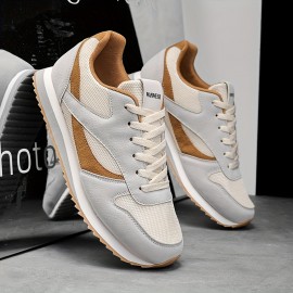 Unisex Classic Retro Low-Top Sneakers - Breathable Fabric Upper, EVA/Rubber Sole, Non-Slip Cushioned Outsole, Lightweight EVA/Rubber Outsole - Fitness, Jogging, Casual Shoes, Lace-Up Design, Comfort Fit, Versatile Footwear, All-Season Casual Wear, Minimalist Style, Durable & Slip-Resistant, Men'S Tennis Shoes, Men'S Sneakers, Couple Black Air-cushioned Tennis Sneakers, Men'S Retro Tennis Shoes, Sneakers For Men, Branded Men'S Sneakers, Earth-toned Tennis Shoes For Men, Men'S Shoes