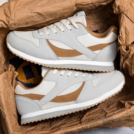 Unisex Classic Retro Low-Top Sneakers - Breathable Fabric Upper, EVA/Rubber Sole, Non-Slip Cushioned Outsole, Lightweight EVA/Rubber Outsole - Fitness, Jogging, Casual Shoes, Lace-Up Design, Comfort Fit, Versatile Footwear, All-Season Casual Wear, Minimalist Style, Durable & Slip-Resistant, Men'S Tennis Shoes, Men'S Sneakers, Couple Black Air-cushioned Tennis Sneakers, Men'S Retro Tennis Shoes, Sneakers For Men, Branded Men'S Sneakers, Earth-toned Tennis Shoes For Men, Men'S Shoes