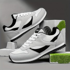 Unisex Classic Retro Low-Top Sneakers - Breathable Fabric Upper, EVA/Rubber Sole, Non-Slip Cushioned Outsole, Lightweight EVA/Rubber Outsole - Fitness, Jogging, Casual Shoes, Lace-Up Design, Comfort Fit, Versatile Footwear, All-Season Casual Wear, Minimalist Style, Durable & Slip-Resistant, Men'S Tennis Shoes, Men'S Sneakers, Couple Black Air-cushioned Tennis Sneakers, Men'S Retro Tennis Shoes, Sneakers For Men, Branded Men'S Sneakers, Earth-toned Tennis Shoes For Men, Men'S Shoes