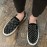 Men's Slip-On Rhinestone-Embellished Casual Shoes - Black & White Sparkle Low-Top Sneakers, Durable for Casual Attire & Parties