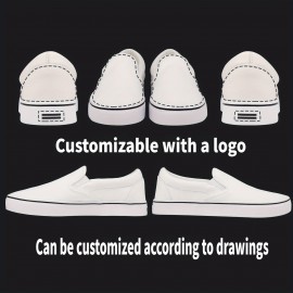 Customizable Canvas Sneakers - Casual & Trendy Low-Top Skate Shoes with Geometric/Cartoon Designs, Breathable Fabric Lining, Rubber Sole for All Seasons