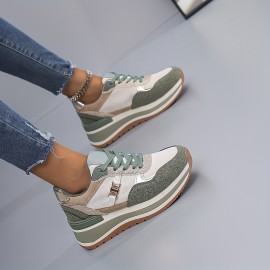 Women'S Lightweight Cushioned Running Shoes - All-Season Gym, Walking, Everyday Sneakers - Mint Green & White Colorway - PU Cushioned Sole - Non-Slip PVC Outsole - All-Terrain Traction - for Women, Students, Professionals - Casual & Formal Events