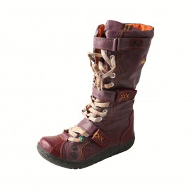 TMA EYES Women's Plush-Lined Winter Boots - Hand-Stitched Burgundy Ski Hiking Shoes with Side Zipper, Anti-Slip TPR Sole & Warm Lining for Snow, Urban Fashion & Outdoor Adventures, Snow Boots, Adventure Footwear, Scalloped Toe Design