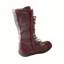TMA EYES Women's Plush-Lined Winter Boots - Hand-Stitched Burgundy Ski Hiking Shoes with Side Zipper, Anti-Slip TPR Sole & Warm Lining for Snow, Urban Fashion & Outdoor Adventures, Snow Boots, Adventure Footwear, Scalloped Toe Design