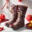 TMA EYES Women's Plush-Lined Winter Boots - Hand-Stitched Burgundy Ski Hiking Shoes with Side Zipper, Anti-Slip TPR Sole & Warm Lining for Snow, Urban Fashion & Outdoor Adventures, Snow Boots, Adventure Footwear, Scalloped Toe Design