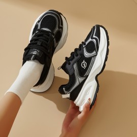 Women'S Running Shoes, Casual Breathable, Height-Increasing, Outdoor Sports Shoes, Mesh Sports Jogging Shoes, Retro Comfortable Soft-Soled Daddy Shoes