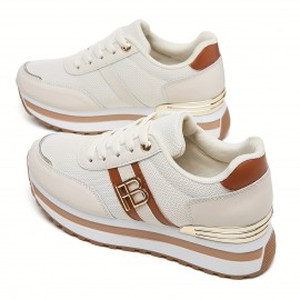 [Breathable Running Shoes] Lightweight Breathable Women's Running Shoes | Mesh Sneakers with Thick Cushioned Sole - All-Season Non-Slip PVC Outsole & Comfortable Fabric Lining for Casual & Athletic Wear