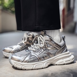 Women'S Lightweight Breathable Mesh Sneakers - All-Season Comfort with EVA Cushioned Sole, Black & White Design, Lace-Up Low Tops for Casual & Light Sports, Ladies Sneakers, Comfortable Footwear, Modern Sneakers, Durable Footwear