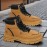 Plus Size Men's Hiking Boots Outdoor Casual Work Shoes Trendy British Short Boots for All Seasons, Autumn and Winter
