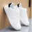 Men's Low-Top Sneakers - Minimalist White Casual Shoes, Non-Marking Cushioned PU/Rubber Sole for Gym, Everyday & Formal Wear - Breathable Sneakers Compatible with Men's Clothing, Geometric Pattern Design, Durable Traction Footwear