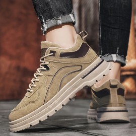 Men's Large Size Heavy-Duty Work Boots - Upper & Cushioned PVC Sole, All-Terrain Traction Tread, Low-Top Outdoor Hiking & Work Shoes for Construction, Gardening, Farming - All-Season Comfort & Support, Lace-Up Design with Arch Support & Cushioned Insole, Durable & Versatile for Casual Attire (Available in Wide Widths), Boots for Men