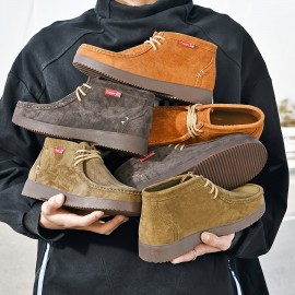 [Premium Hiking Boots] Premium Men's Hiking Boots - Genuine, Durable, Non-Slip Ankle Boots | Handmade Stitching, Classic Retro Style, Square Toe, Rubber Sole, Fabric Lining, Lace-Up Closure for All-Season Outdoor & Casual Wear, Hiking Accessories