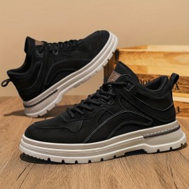 Men'S Lightweight Hiking Boots - All-Season Outdoor Trekking Shoes with Lace-Up Closure, Non-Slip PVC Outsole - Brown/Black - for Camping, Urban Commute, Everyday - Durable Synthetic Faux Upper - All-Terrain Traction & Easy-Clean Design - Ideal for Beginners & Experts, Hiking Gear, Camping Footwear, Retro Style Footwear, Fabric Lined Interior, Casual Footwear, Rugged Design, Sturdy Construction, Adventure Footwear, Active Lifestyle, Work Boot For Men, Boot For Men, Tactical Boot For