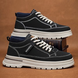 Men'S Heavy-Duty Work Boots - All-Terrain Traction, Lace-Up Outdoor Shoes with Cushioned PVC Sole - Beige/Tan - for Hiking, Construction, Everyday - Durable Synthetic Faux - Big & Tall Sizes Available - All-Season Wear, Hiking Boots, Rugged Footwear, Stylish Footwear, Sturdy Build, Versatile Footwear, Active Lifestyle, Construction Footwear, Casual Workwear, Reinforced Stitching, Construction Workers