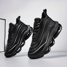 Men's Low-Top Basketball Shoes - Lightweight All-Season Sneakers with Cushioned MD/ Sole, Breathable Synthetic -like Upper & Traction Tread - Durable Court Shoes for Outdoor Training, Casual Wear (Black/Purple) - Lace-Up Design