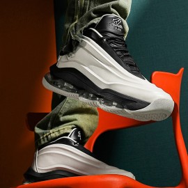 Men's Low-Top Basketball Shoes - Lightweight All-Season Sneakers with Cushioned MD/ Sole, Breathable Synthetic -like Upper & Traction Tread - Durable Court Shoes for Outdoor Training, Casual Wear (Black/Purple) - Lace-Up Design