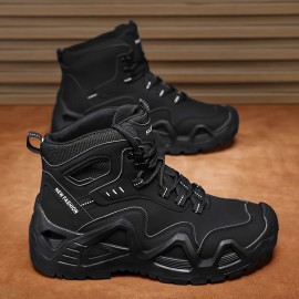 Men'S All-Season Outdoor Hiking Shoes - Non-Slip Trekking Shoes with Cushioned PVC Outsole, High-Ankle Support for Mountain Climbing, Rock Climbing, Trail Running - All-Terrain Traction, Durable Synthetic Upper - Ideal for Backpacking, Gym