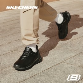 Men's Skechers Casual Business Shoes - Soft and Comfortable Gentleman Style, Model 210536-BLK, Casual Shoes for Men, Walking Shoes, Casual Attire, Minimalist Design, Sleek Footwear, Cushioned Sole, Breathable Fabric Lining, Slipresistant Soles, Daily Commuters, Office Professionals