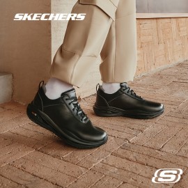 Men's Skechers Casual Business Shoes - Soft and Comfortable Gentleman Style, Model 210536-BLK, Casual Shoes for Men, Walking Shoes, Casual Attire, Minimalist Design, Sleek Footwear, Cushioned Sole, Breathable Fabric Lining, Slipresistant Soles, Daily Commuters, Office Professionals