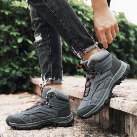 Men'S Outdoor Shoes - Lace-Up Hiking Boots, Autumn and Winter Seasonal Wearable Mongolian Boots, Riding Boots, Low-Top Military Boots for Easy On/Off Style in Green and Gray, Suitable for All Festivals