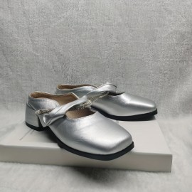 Women'S Slip-On Moccasins - Comfortable Square Toe Loafers with Chunky Heel, Black Synthetic Cover, Casual & Stylish Design for All Seasons, Casual Footwear | Chunky Heel Shoes | Synthetic Cover Shoes