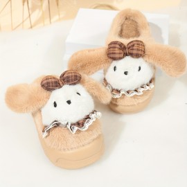 Women'S Cute Puppy Slippers - Beige/White/ Brown/Black/ - Non-Slip EVA Sole Indoor House Shoes - Soft Fabric Upper - Cozy Home Footwear for Women - Perfect Gift for Dog Lovers - Easy Slip-On Design, Cute Slippers, Indoor Footwear, Playful Design, Comfortable Fit, Casual Footwear, Durable Construction, Pet Owners