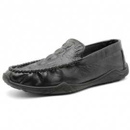 Men's Slip-On Moccasin-Style Low-Top Sneakers - Glossy Upper, Round Toe & Arch Support - All-Season Casual & Formal Shoes with Cushioned Insole & Non-Slip Rubber Sole - Black (Versatile for Everyday, Office, Semi-Formal Wear) - Comfortable & Durable Men's Footwear, Sneakers for Men High Quality, Shoes, High Top Sneakers for Women, Mens Shoes Sneaker, Slippers for Men