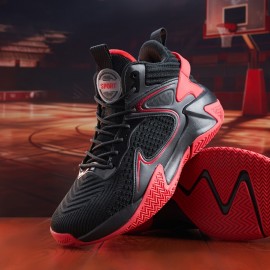 Vibrant Yellow Breathable Mesh Men's High-Top Basketball Shoes - Non-Slip EVA Sole, Durable for Training & Sports, Lace-Up, All-Season Athletic Footwear, Basketball Accessories